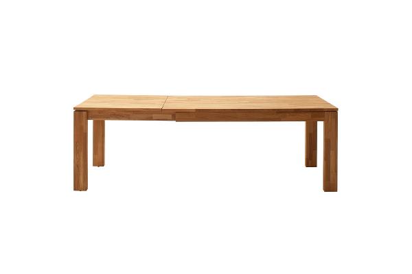 4-F-AZ-Tisch ANTHE  160(240) / 77 / 90 cm Wildeiche MASSIV geölt